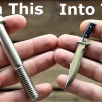 Guy makes an amazing tiny knife out of a simple bolt