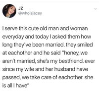 Waiter asks a couple how long they have been together