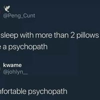 Sleeping with more than 2 pillows