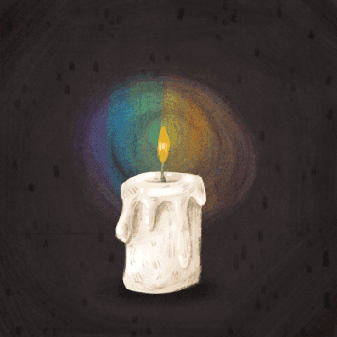 a candle for the victims of the Pulse Orlando shooting