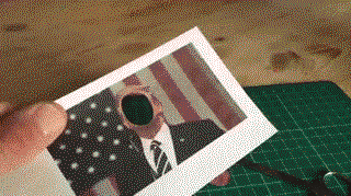 Trump in 3D just with photo