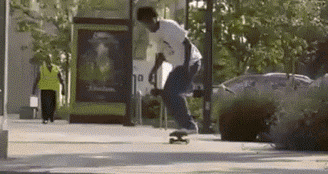 The way he bounces off the concrete