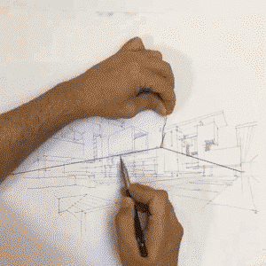 Cool 2 point perspective drawing technique