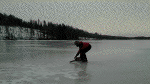 Chainsaw ice skating