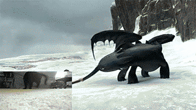 They tied a ball to a cat's tail for reference when animating Toothless