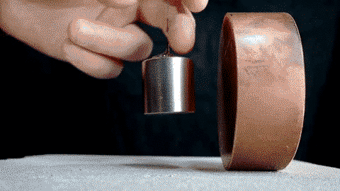 Copper isn’t magnetic but creates resistance in the presence of a strong magnetic field
