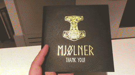 Viking restaurant thank you card contains popup tireme