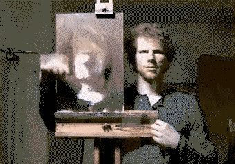 Painting a portrait of yourself using the reflection of a mirror