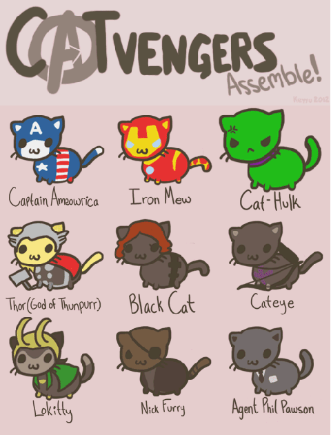 Assemble Cat Avengers!