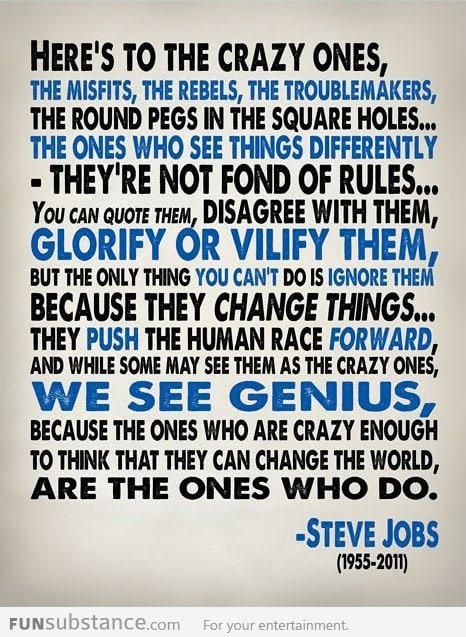 Steve Job's words of wisdom
