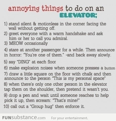 10 Most Annoying Things To Do In A Elevator