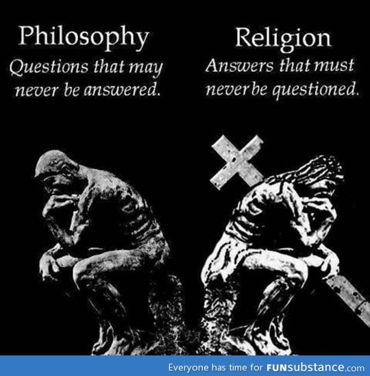 Philosophy vs. Religion