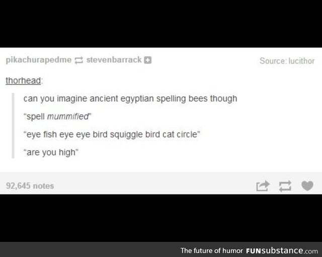 Ancient Egypt spelling bees