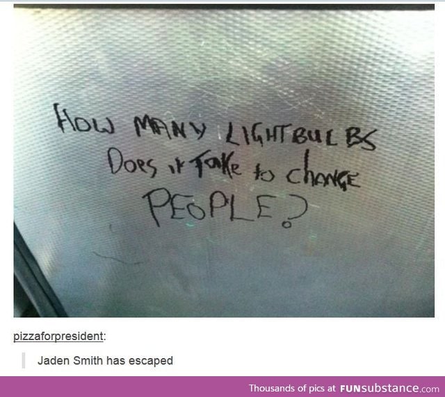 How can lightbulbs be real if people are not