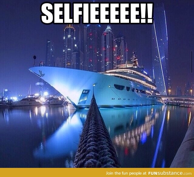 Teenage boat selfie