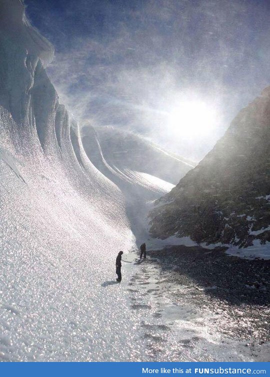 Beautiful frozen wave in Antarctica
