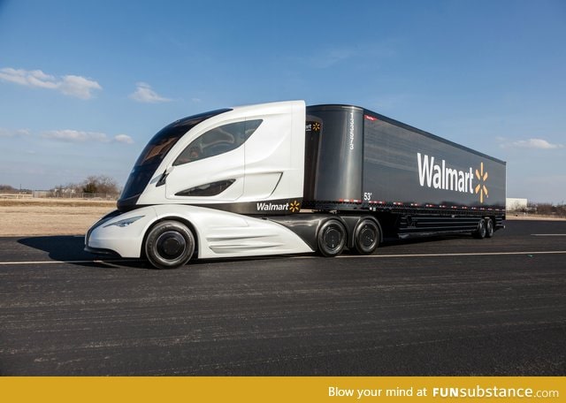 Walmart has unveiled its truck of the future. Hello, Optimus Prime