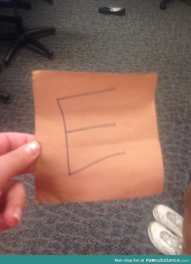My teacher handed out brown-es