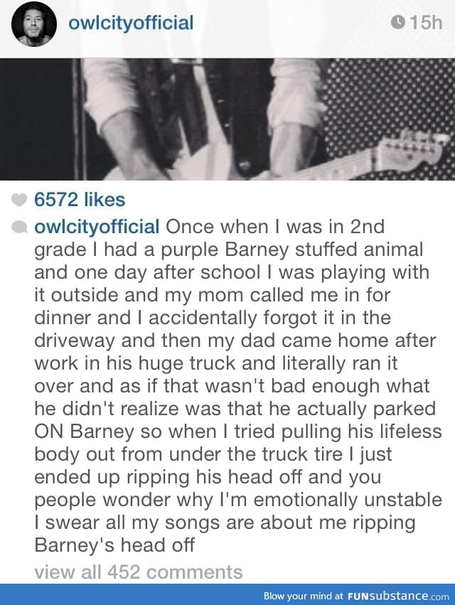 What you stumble upon in owl city's Instagram