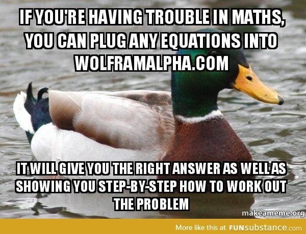 Wolframalpha is the math solver