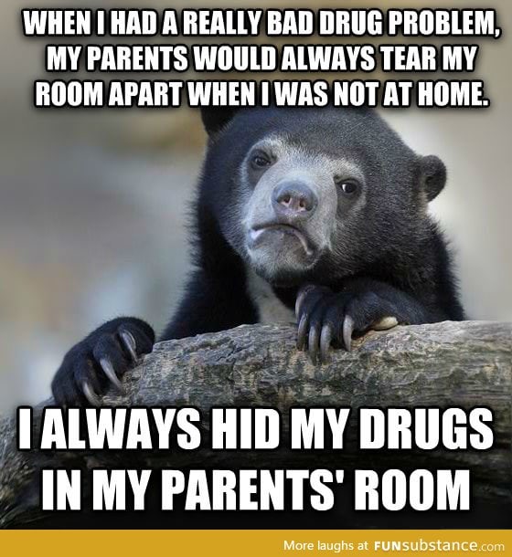 Druggie confession bear