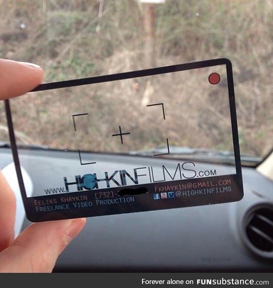 A clever film company business card