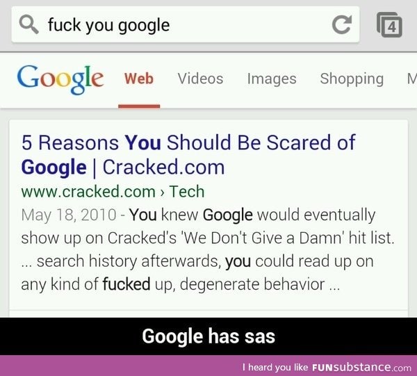 Google is sassy