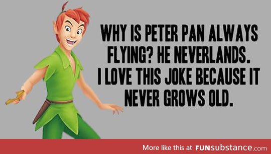 Why is peter always flying?