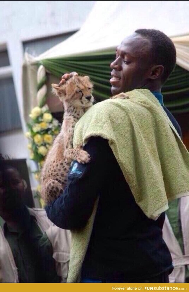 Usain Bolt and his son