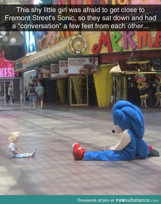Sonic is good with kids