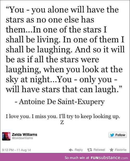Zelda Williams tweeted this about her father...