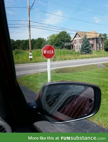 Amish stop sign