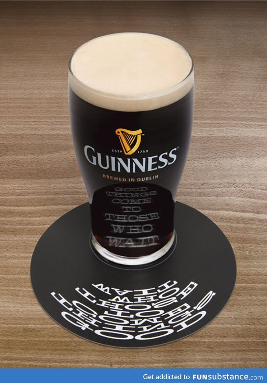 Clever advertising: Beer coaster