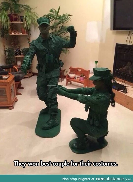 Plastic toy soldier costumes