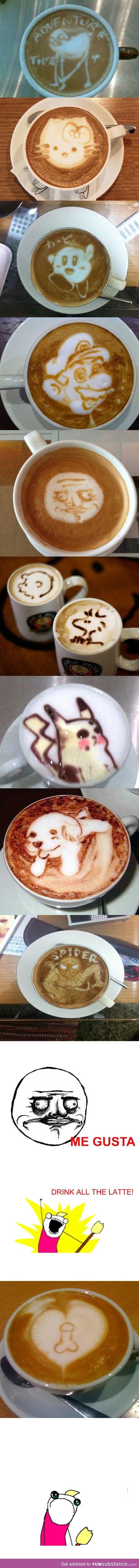 Some Amazing Latte Art