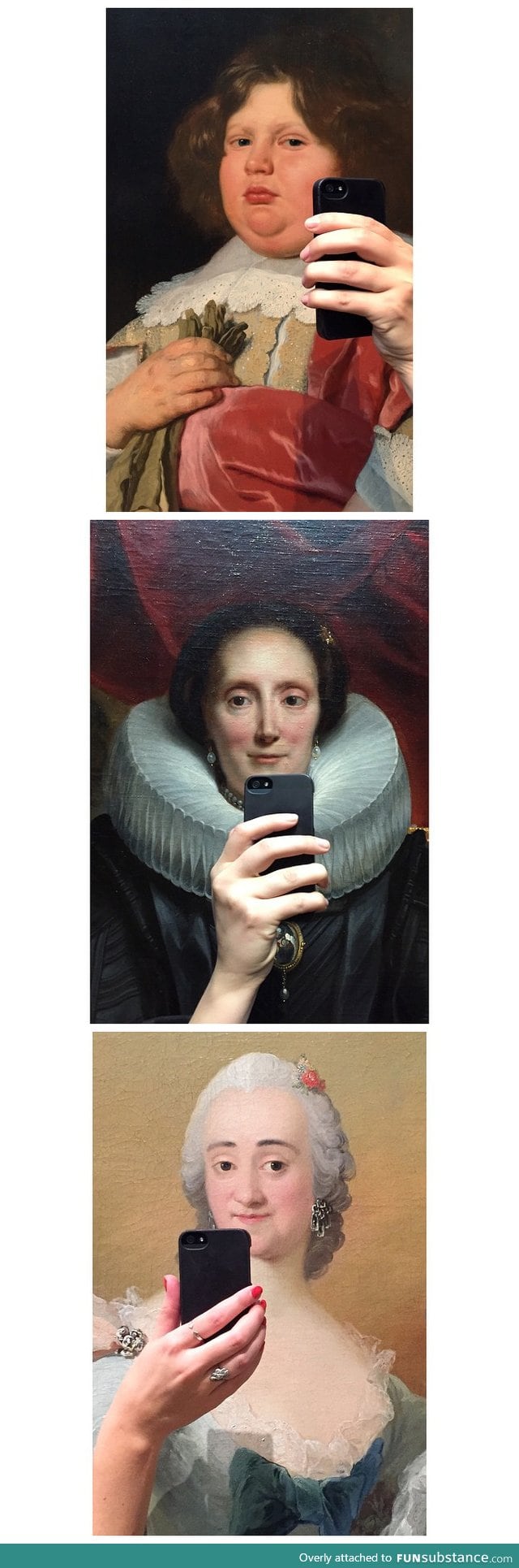 My friend went to the museum and made art of the selfie