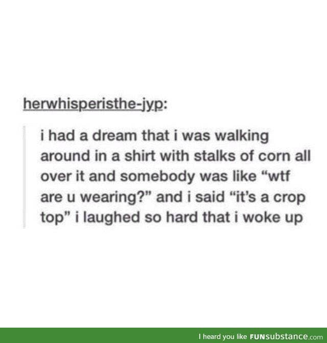 Laugh so hard in a dream