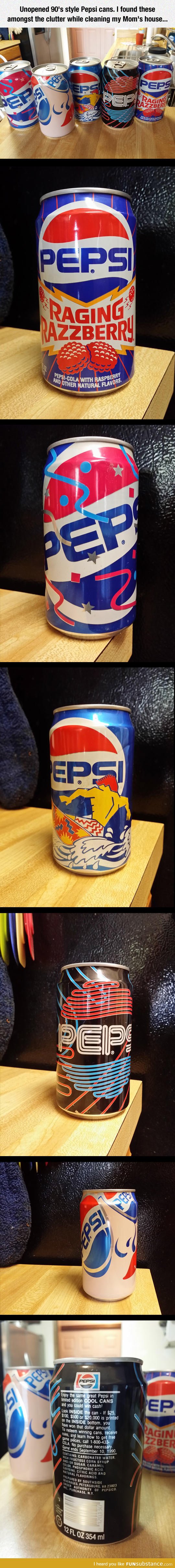 Unopened pepsi cans