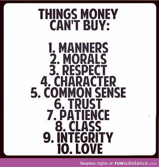 Things you can't buy