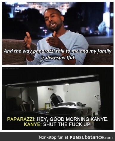 Kanye going all "Kanye" on us