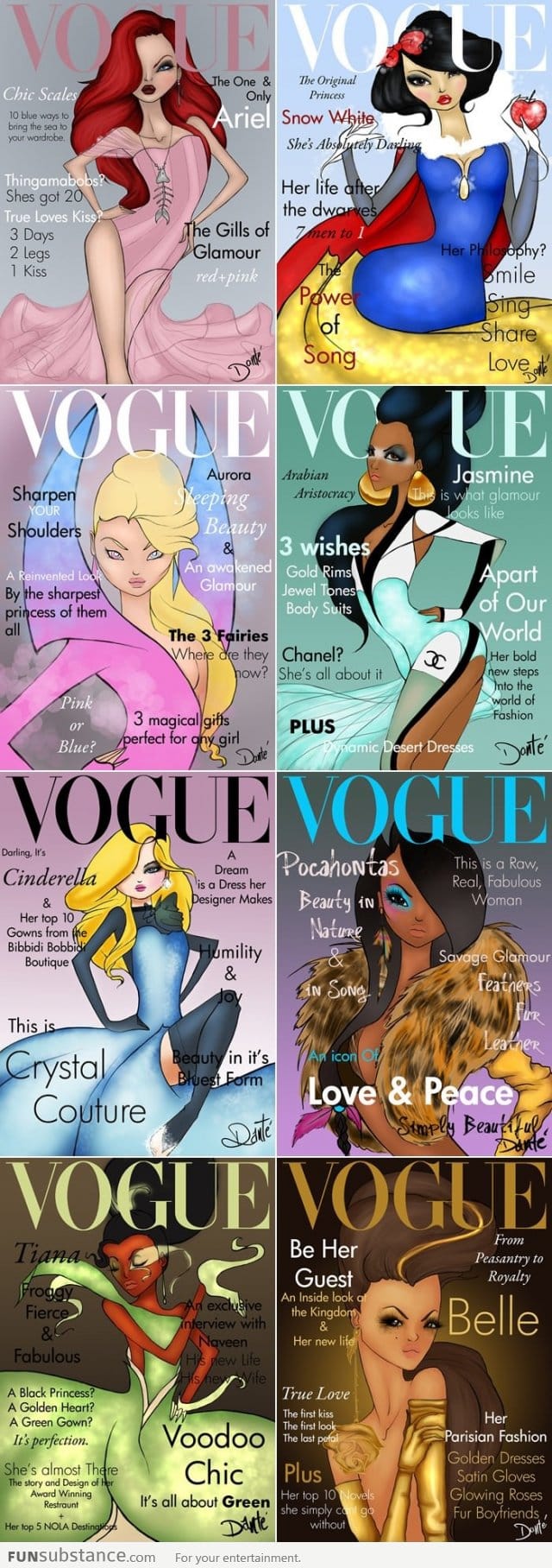 Disney Princesses with Vogue