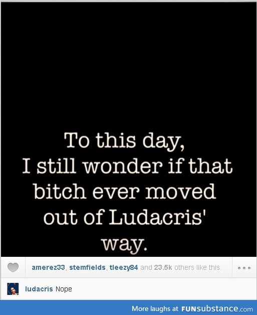 Ludacris just posted this
