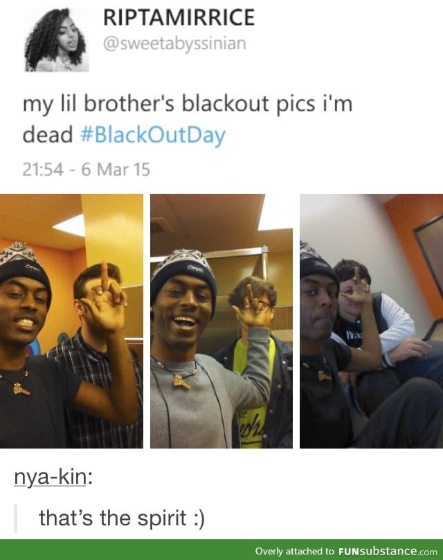 Best Blackout post I've seen so far