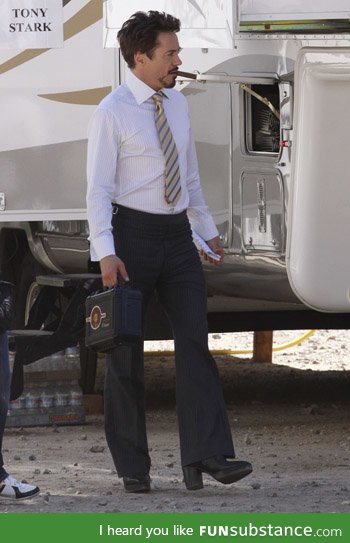 in case you hadn't seen it; RDJ in high heeled boots