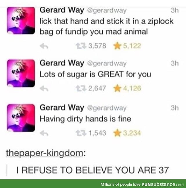 Inspirational tweets from Gerard Way