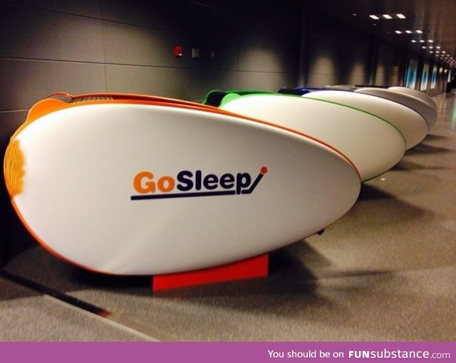 Free sleeping pods in Helsinki airport