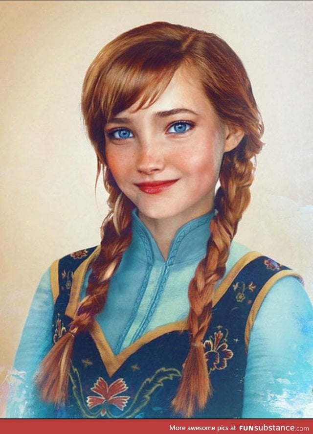 This is Anna from Frozen if she was a real person