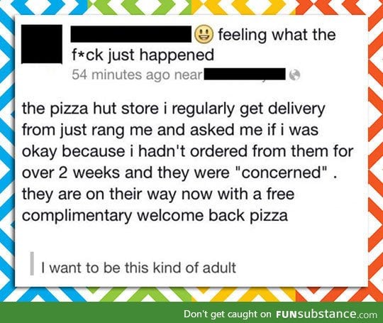 Concerned pizza hut