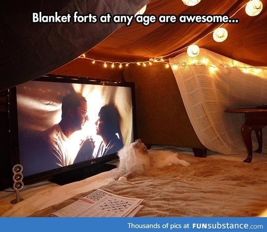 Blanket forts are awesome