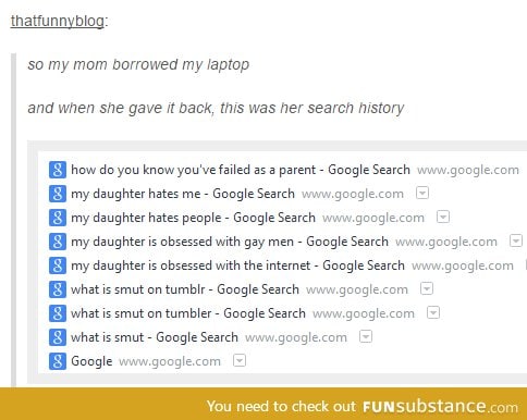 The fact she googled "Google".